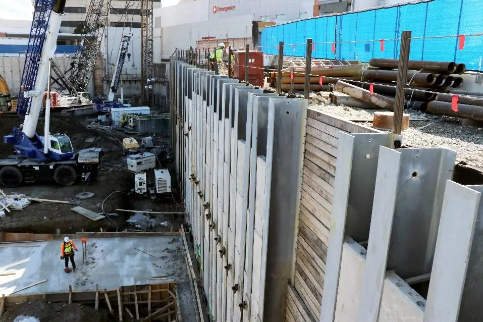 Excavation and shoring pictured in the Civil Solutions capabilities statement